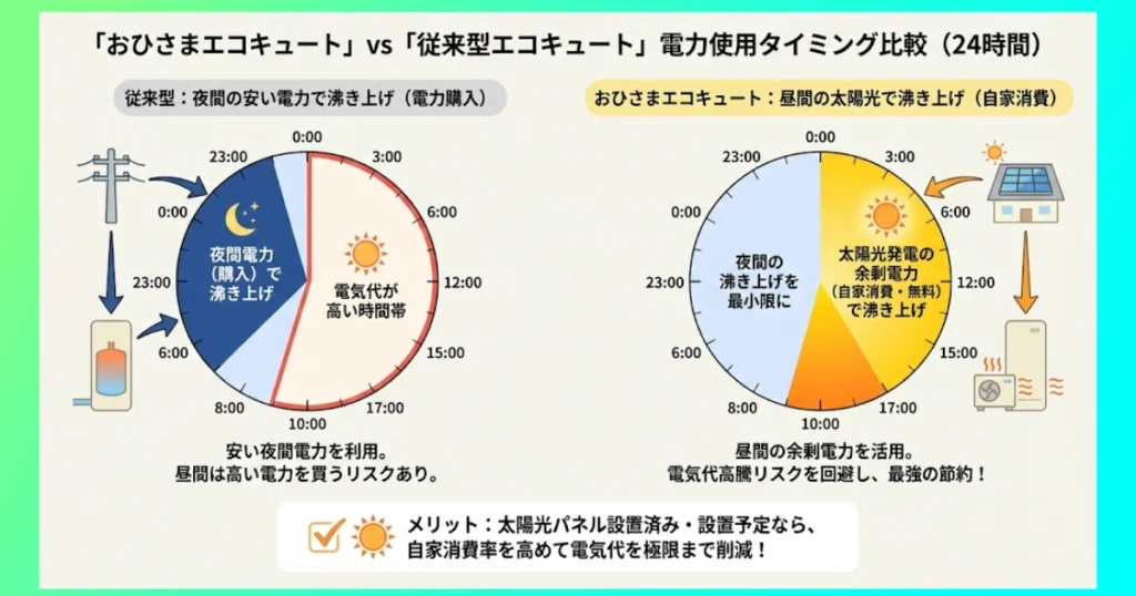 おひさまエコキュートの解説図