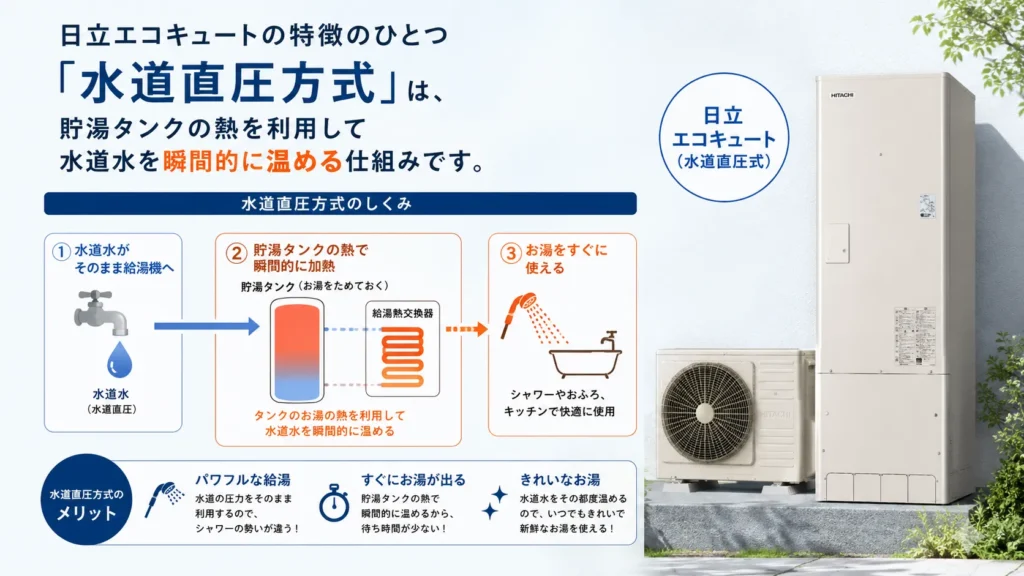 日立の水道直圧式エコキュート